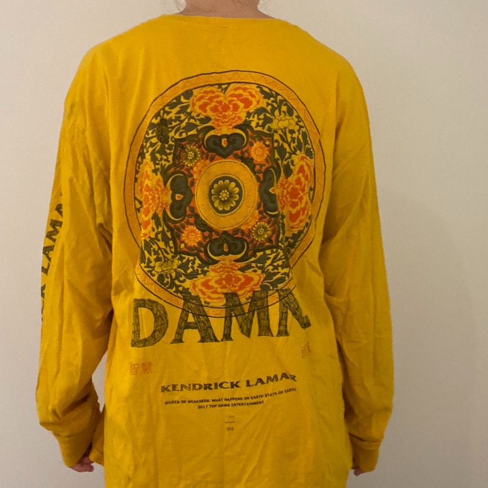 kendrick lamar DAMN album merch graphic long sleeve tee shirt